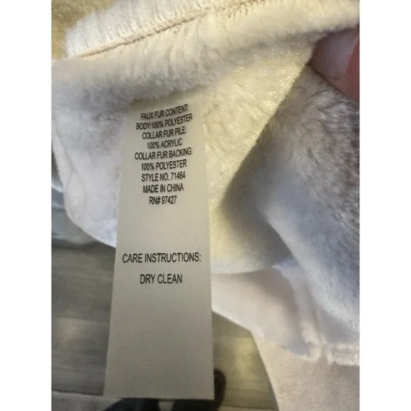 Dolce Cabo Women's Suede Faux Fur Vest Open, Lined, Taupe Cream, Size L - Picture 6 of 9